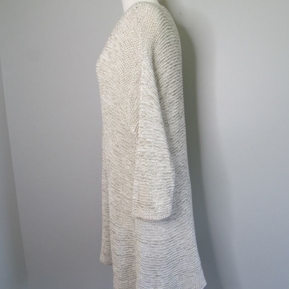 J. Jill Cotton Blend Sweater 3/4 Sleeve Scoop Neck Open Knit Beach Tunic XL - Picture 4 of 9